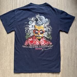 Albert Einstein E=MC2 Shirt Men S Short Sleeve Blue Crewneck Space Time Travel